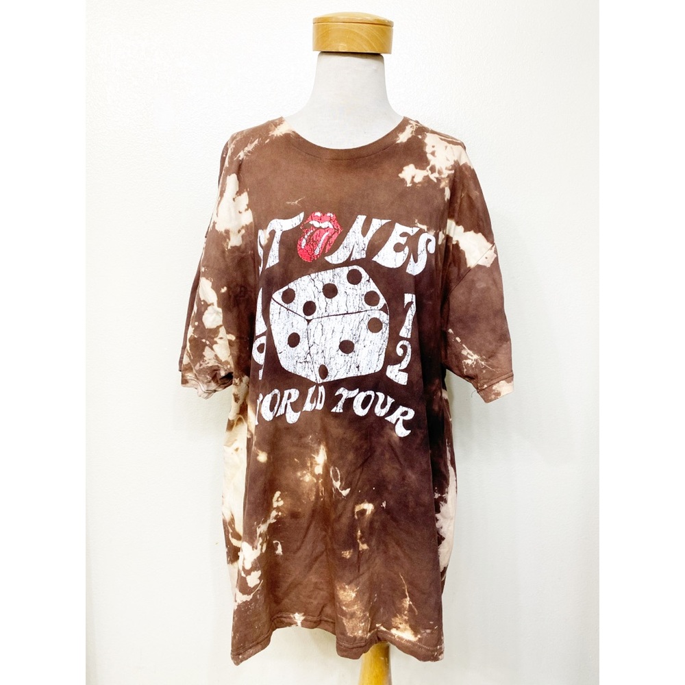 Custom Rolling Stones Bleach Oversized T. - image 2